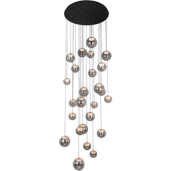 

Подвесной светильник светодиодный с пультом с регулировкой цветовой температуры Modelux MODELUX ML.2338.25 BK, Дымчатый, MODELUX ML.2338.25 BK