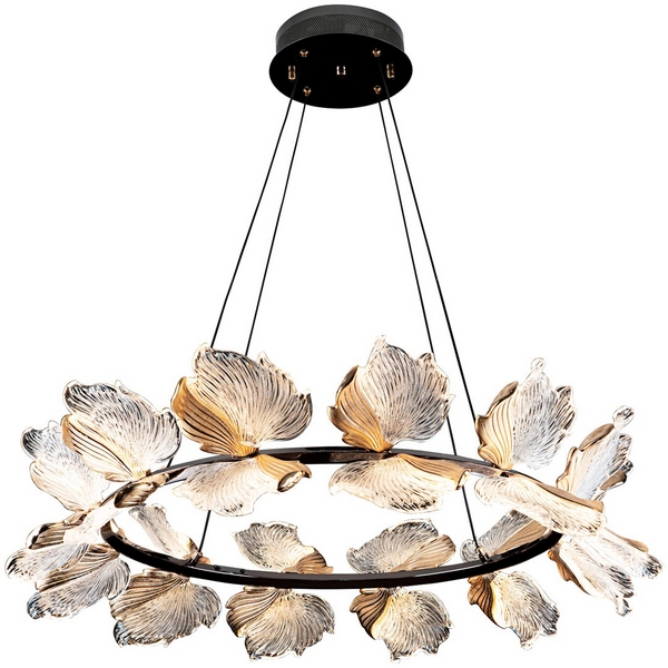 

Подвесная люстра светодиодная с пультом с регулировкой цветовой температуры Modelux MODELUX ML.2412.800 BK, Золото, MODELUX ML.2412.800 BK