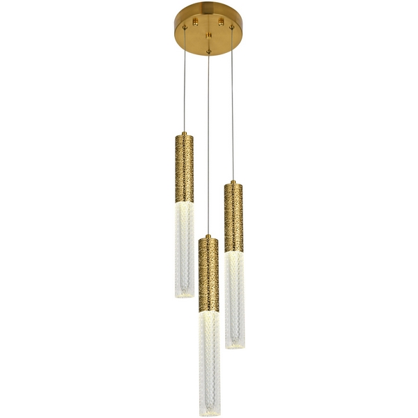 Изображение товара Подвесной светильник светодиодный Modelux ML.3310.3 BS стиль модерн 3 плафона прозрачный акрил