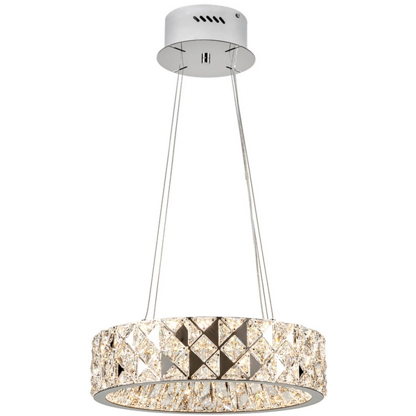 

Подвесная люстра светодиодная хрустальная с пультом с регулировкой цветовой температуры Modelux ML.335.400 CR, Хром;прозрачный, ML.335.400 CR