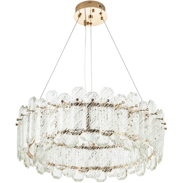 

Подвесная люстра светодиодная хрустальная с регулировкой цветовой температуры Modelux MODELUX ML.350.600 GD, Прозрачный;золото, MODELUX ML.350.600 GD