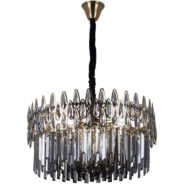 

Подвесная люстра хрустальная Modelux MODELUX ML.381.12, Дымчатый, MODELUX ML.381.12
