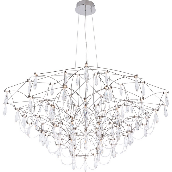 

Подвесная люстра светодиодная хрустальная с пультом с регулировкой цветовой температуры Modelux MODELUX ML.5602.1200P СН, Хром;прозрачный, MODELUX ML.5602.1200P СН