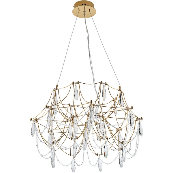 Подвесная люстра светодиодная хрустальная с пультом с регулировкой цветовой температуры Modelux MODELUX ML.5603.600P BS