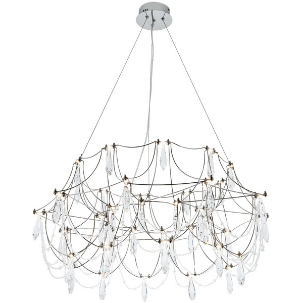 Изображение товара Подвесная светодиодная люстра Modelux ML.5603.800P СН с пультом регулировки цвета