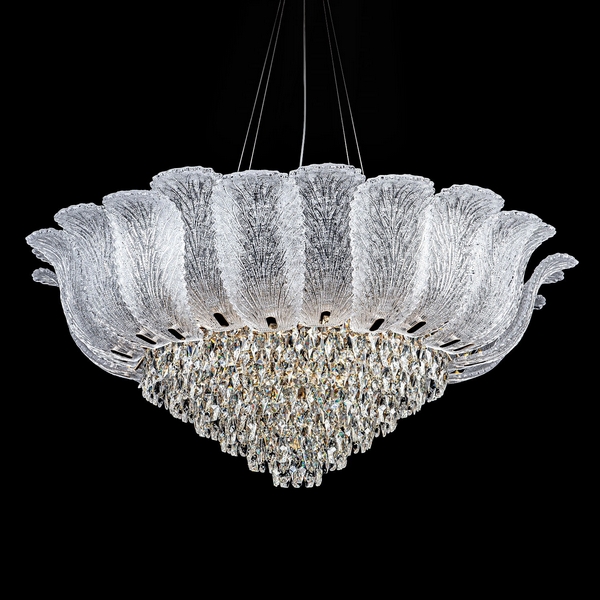 Изображение товара Подвесная люстра Modelux ML.6550.25P современный дизайн с хрусталем и стеклом