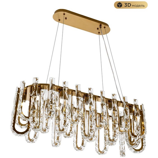 

Подвесная люстра хрустальная Modelux MODELUX ML.6621.12 BS, Прозрачный;латунь, MODELUX ML.6621.12 BS