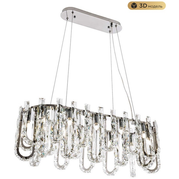 

Подвесная люстра хрустальная Modelux MODELUX ML.6621.12 CR, Хром;прозрачный, MODELUX ML.6621.12 CR