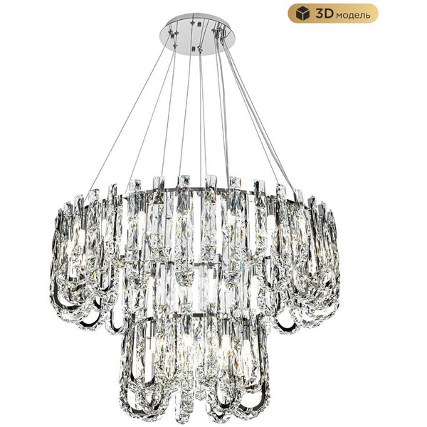 

Подвесная люстра хрустальная Modelux MODELUX ML.6621.28 CR, Хром;прозрачный, MODELUX ML.6621.28 CR