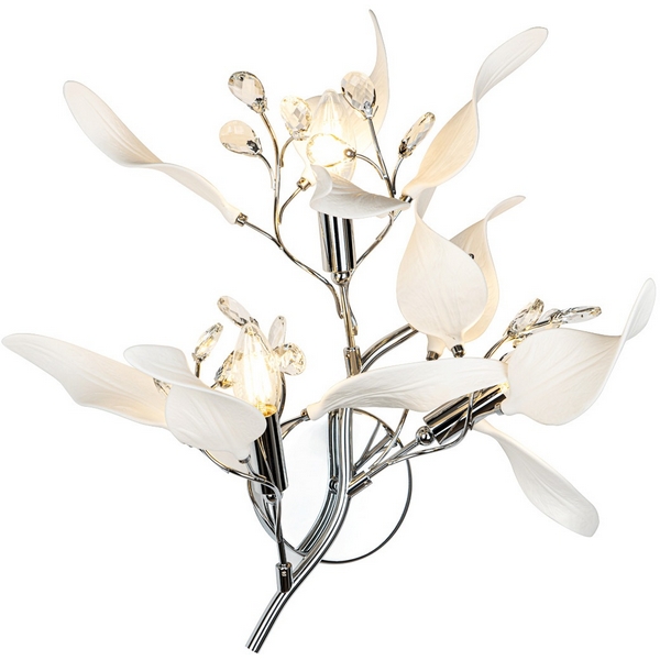 Изображение товара Осветительный корпус Modelux ML. 6808. 450P CR - флористика с хрусталём, 3xE14