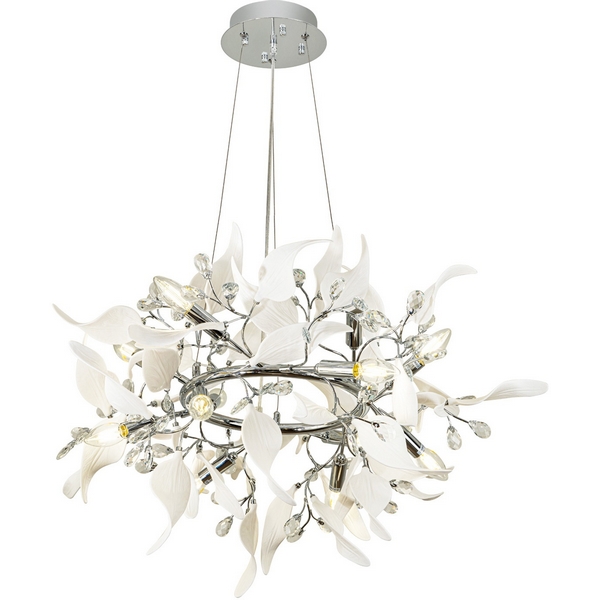 Изображение товара Подвесная люстра Modelux ML.6808.800P CR с хрусталем K9 и жемчужной отделкой