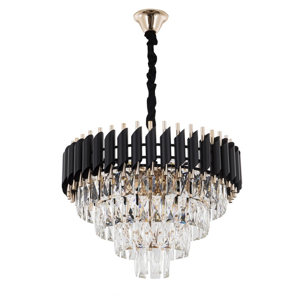 

Подвесная люстра хрустальная Modelux MODELUX ML.7010.9 BK, Прозрачный;золото, MODELUX ML.7010.9 BK