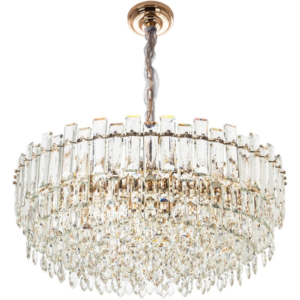 

Подвесная люстра хрустальная Modelux MODELUX ML.7082.18 GD, Прозрачный;золото, MODELUX ML.7082.18 GD