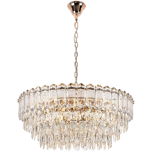 

Подвесная люстра хрустальная Modelux MODELUX ML.7085.800 GD, Прозрачный;золото, MODELUX ML.7085.800 GD