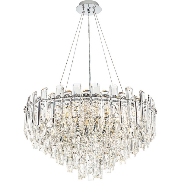 Изображение товара Подвесная люстра Modelux ML.7088.600 CR с кристаллами К9, хром, 60 см