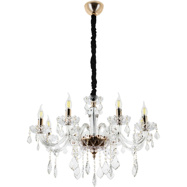 

Подвесная люстра Modelux ML.7151.8P, Прозрачный;золото, ML.7151.8P