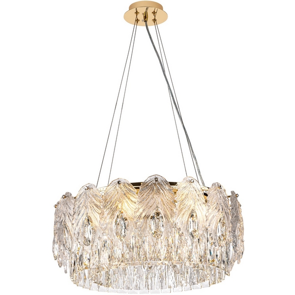 Изображение товара Подвесная люстра Modelux ML.7445.500 GD с хрусталем K9 и золотистым тоном