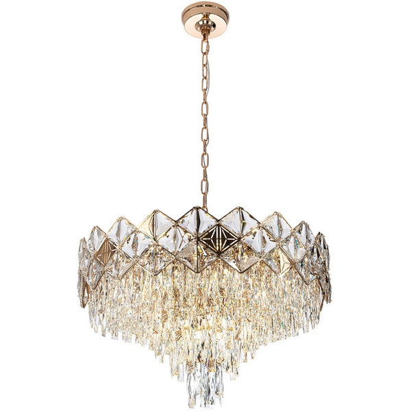 

Подвесная люстра хрустальная Modelux MODELUX ML.7555.17 GD, Прозрачный;золото, MODELUX ML.7555.17 GD