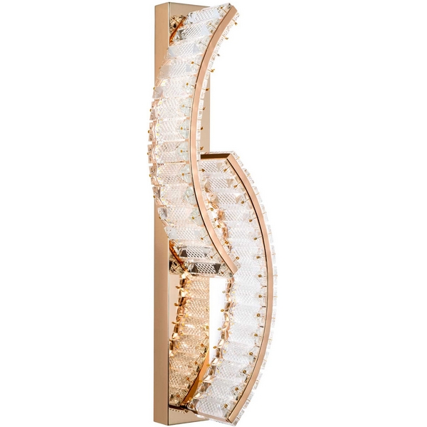 

Бра светодиодное хрустальное с регулировкой цветовой температуры Modelux MODELUX ML.756.02 GD, Прозрачный;золото, MODELUX ML.756.02 GD