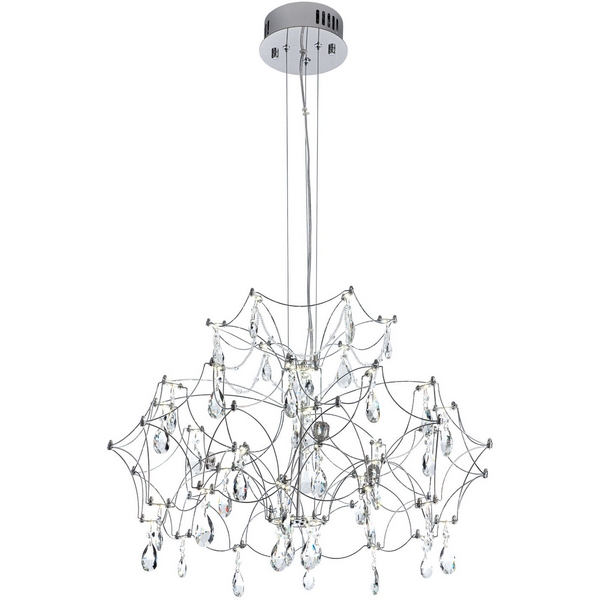 Подвесная люстра светодиодная хрустальная с пультом с регулировкой цветовой температуры Modelux MODELUX ML.7815.600P CH