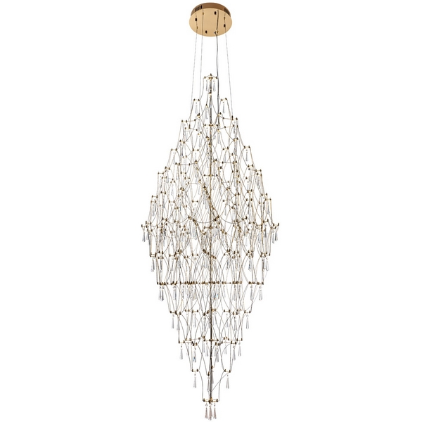 Изображение товара Подвесная люстра светодиодная хрустальная с пультом с регулировкой цветовой температуры Modelux ML.7826.800P GD Изображение товара Подвесная люстра светодиодная хрустальная с пультом с регулировкой цветовой температуры Modelux ML.7826.800P GD