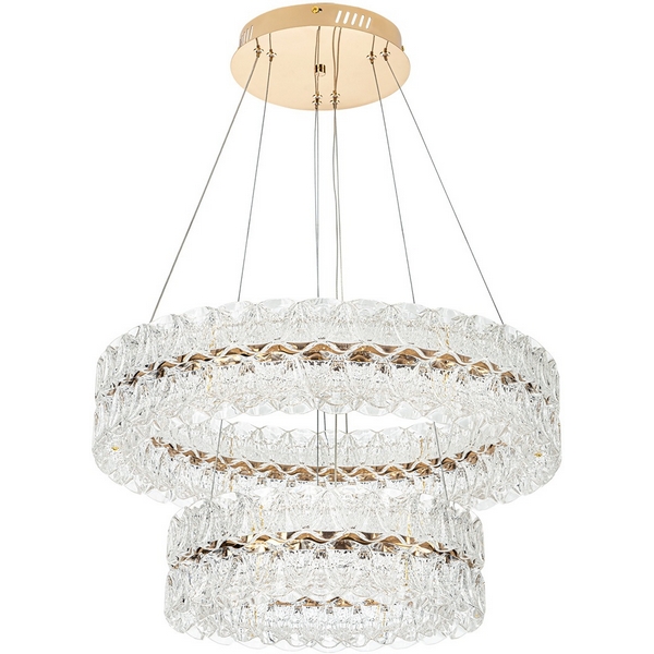 

Подвесная люстра светодиодная с пультом с регулировкой цветовой температуры Modelux ML.8185.600.400 GD, Золото, ML.8185.600.400 GD