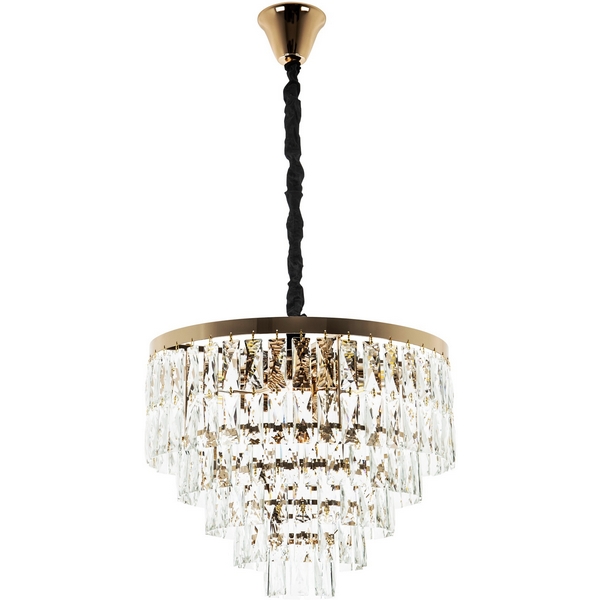 

Подвесная люстра хрустальная Modelux MODELUX ML.844.9 GD, Прозрачный;золото, MODELUX ML.844.9 GD