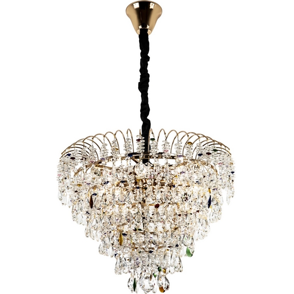 Изображение товара Подвесная люстра хрустальная Modelux ML.850.9 GD 9 ламп 40 Вт золото