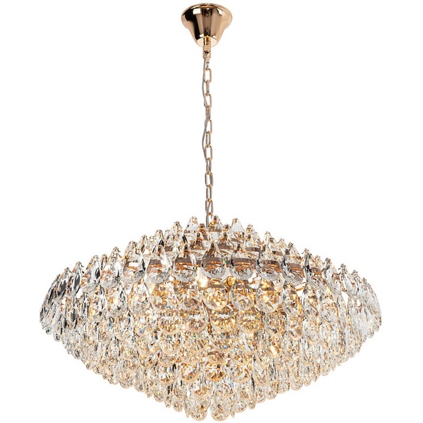 

Подвесная люстра хрустальная Modelux MODELUX ML.8861.24P GD, Прозрачный;золото, MODELUX ML.8861.24P GD