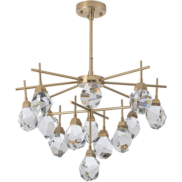 

Потолочная люстра светодиодная хрустальная на штанге Modelux MODELUX ML.88972.13 BS, Латунь, MODELUX ML.88972.13 BS