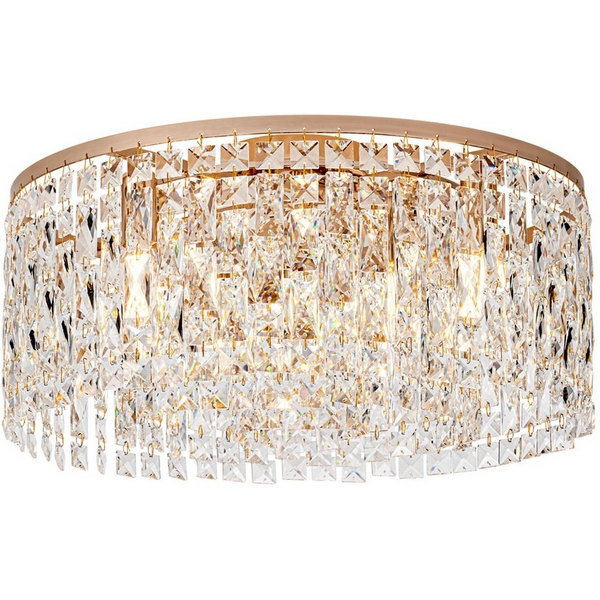 

Потолочная люстра хрустальная Modelux MODELUX ML.90343.7 GD, Прозрачный;золото, MODELUX ML.90343.7 GD