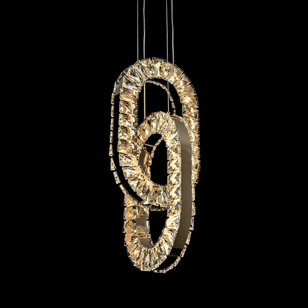 

Подвесной светильник светодиодный хрустальный с регулировкой цветовой температуры Modelux MODELUX ML.9040.640 GD, Золото, MODELUX ML.9040.640 GD