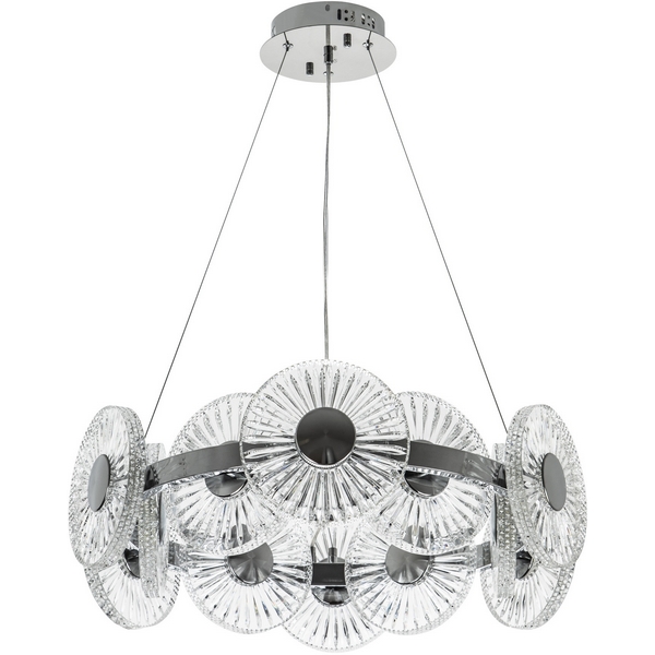 

Подвесная люстра светодиодная с пультом с регулировкой цветовой температуры Modelux MODESTYLE MS.1831.12 CR, Хром, MODESTYLE MS.1831.12 CR