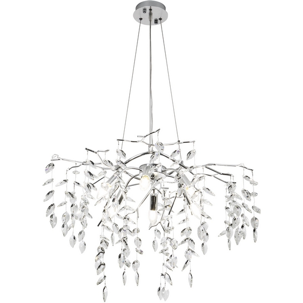 

Подвесная люстра хрустальная Modelux MODESTYLE MS.2104.6 CH, Хром;прозрачный, MODESTYLE MS.2104.6 CH