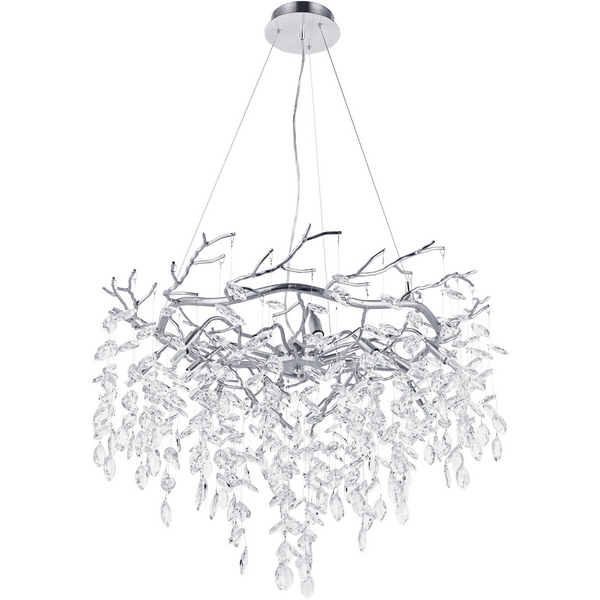 

Подвесная люстра хрустальная Modelux MODESTYLE MS.2104.800 SL, Серебро;прозрачный, MODESTYLE MS.2104.800 SL
