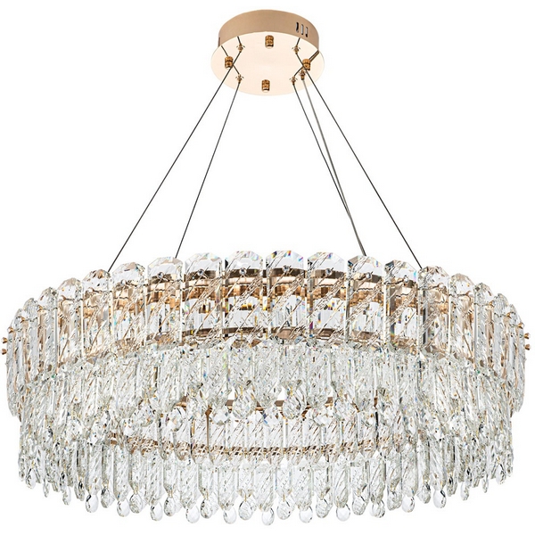 

Подвесная люстра светодиодная хрустальная с регулировкой цветовой температуры Modelux MODELUX MS.399.790 GD, Прозрачный;золото, MODELUX MS.399.790 GD