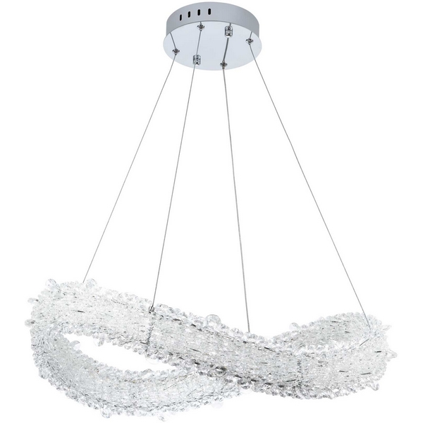 

Подвесной светильник светодиодный хрустальный с пультом с регулировкой цветовой температуры и яркости Modelux MODESTYLE MS.5003.600 CR, Хром;прозрачный, MODESTYLE MS.5003.600 CR