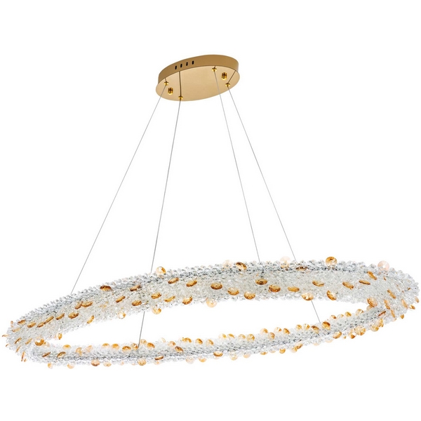 

Подвесной светильник светодиодный хрустальный с пультом с регулировкой цветовой температуры и яркости Modelux MODESTYLE MS.5006.1200 GD, Прозрачный;золото, MODESTYLE MS.5006.1200 GD