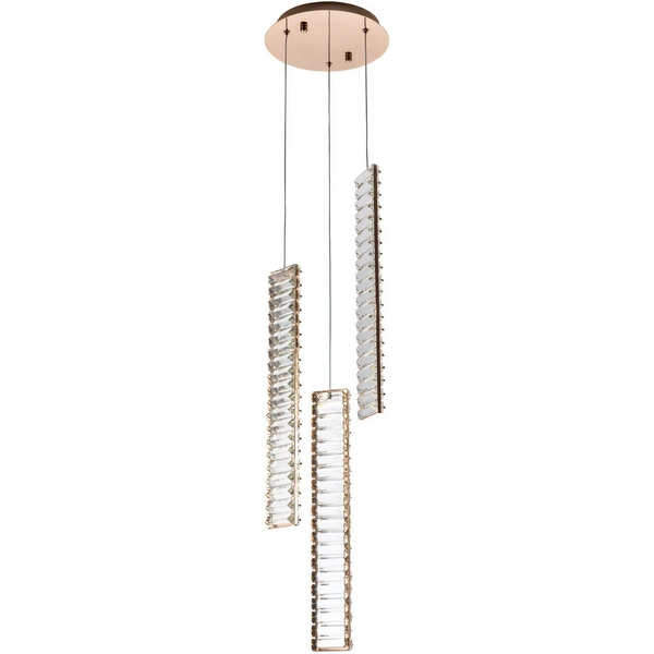 Изображение товара Подвесной светильник светодиодный хрустальный Modelux MS.88909.3R GD для современной мебели