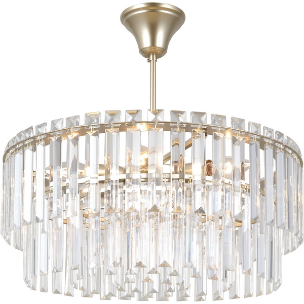 

Потолочная люстра хрустальная на штанге Moderli Crystal V10741-6P, Прозрачный;золото, Crystal V10741-6P