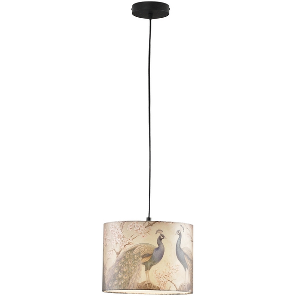 Изображение товара Подвесной светильник Moderli Strauss V11514-1P классический стиль Ткань Металл Черный