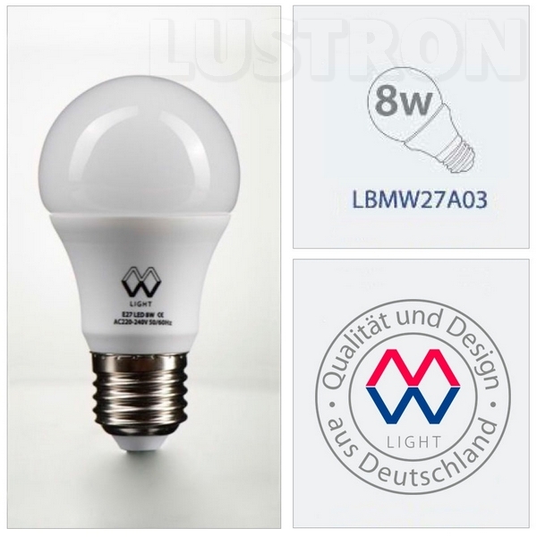 

Лампочка светодиодная груша E27 8W 2700K 650lm LBMW27A03 (MW-Light), Lamp LBMW27A03