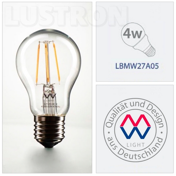Лампочка светодиодная груша E27 4W 2700K 330lm LBMW27A05 (MW-Light)