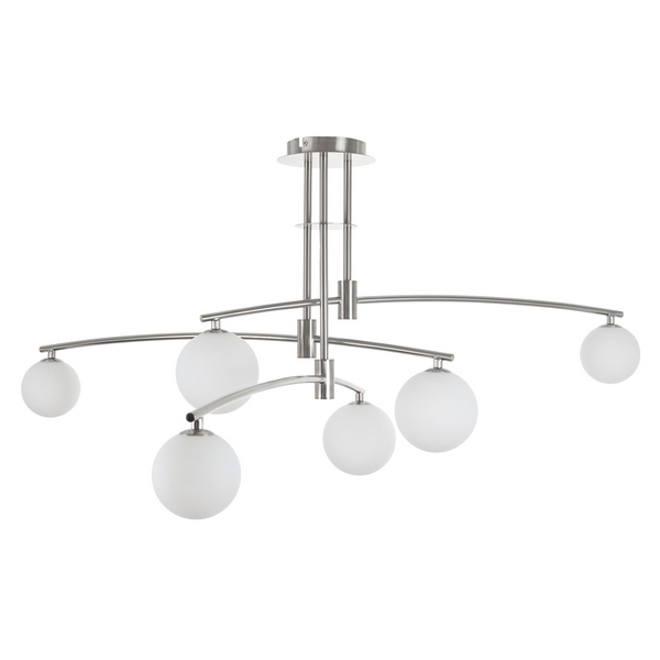 

Потолочная люстра на штанге MyFar Stacy MR1015-6P шарики, Белый, Stacy MR1015-6P