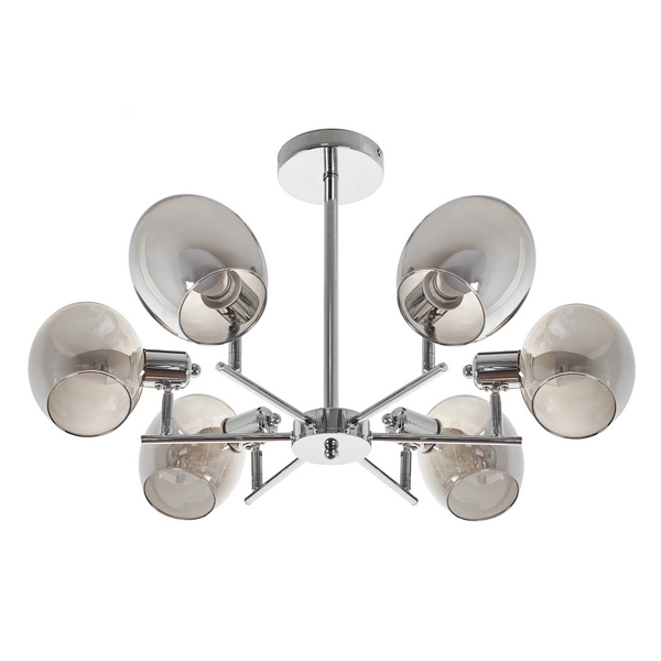

Потолочная люстра на штанге MyFar Diana MR1641-6C, Хром, Diana MR1641-6C
