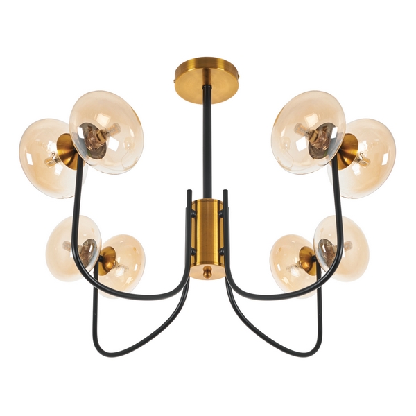 

Потолочная люстра на штанге MyFar Scott MR1751-8P, Черный;золото, Scott MR1751-8P