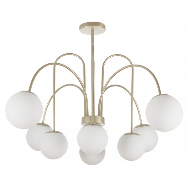 

Потолочная люстра на штанге MyFar Cassia MR2351-8C шарики, Белый, Cassia MR2351-8C