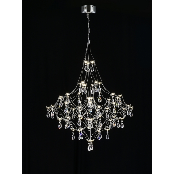 Изображение товара Подвесная люстра MyFar MR2640-66P-50AD с пультом и хрустальными подвесками