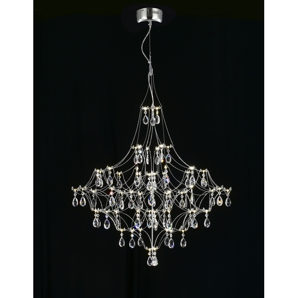 Изображение товара Подвесная люстра MyFar MR2641-66P-50AD с пультом управления и хрустальными подвесками