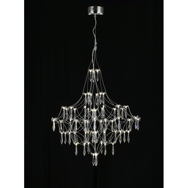 Изображение товара Подвесная светодиодная люстра с пультом и хрусталем Asfour MyFar Allegria MR2641-66P-76AP